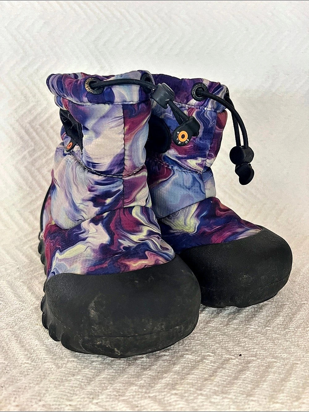 BOGS B-Moc Snow Abstract Snow Boots Purple & Pink Girls US 10